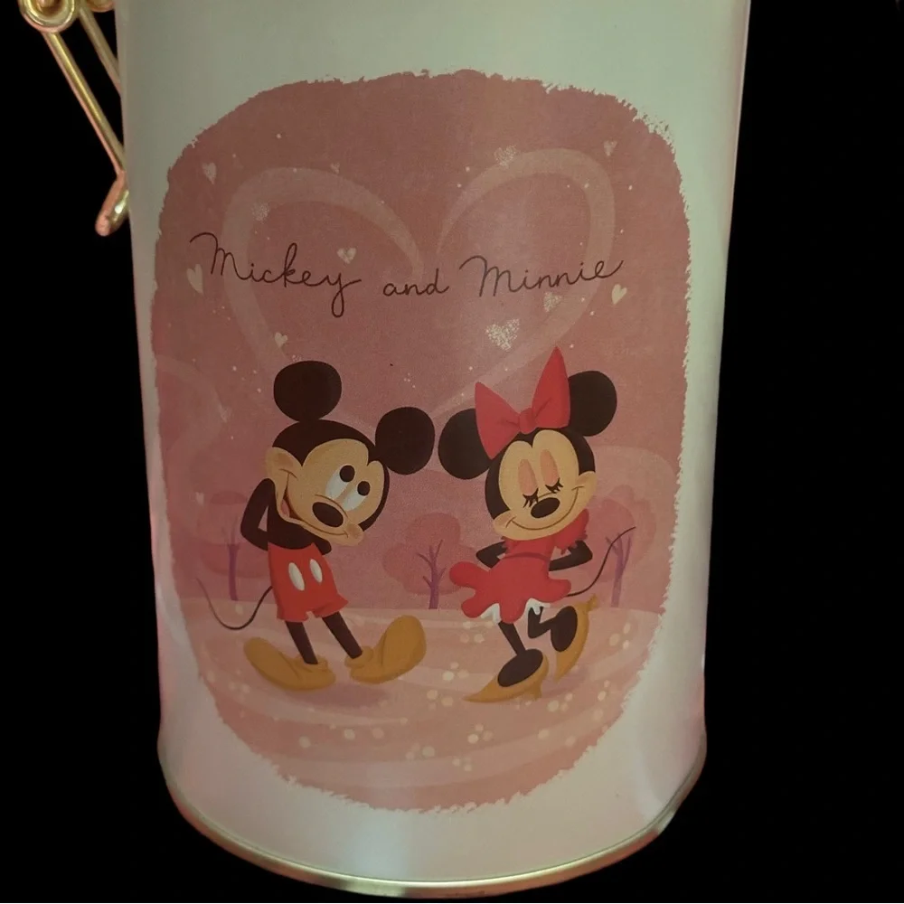 Disney Universal Studios Tokyo Japan Mickey and Minnie Mouse Pink Storage Jar